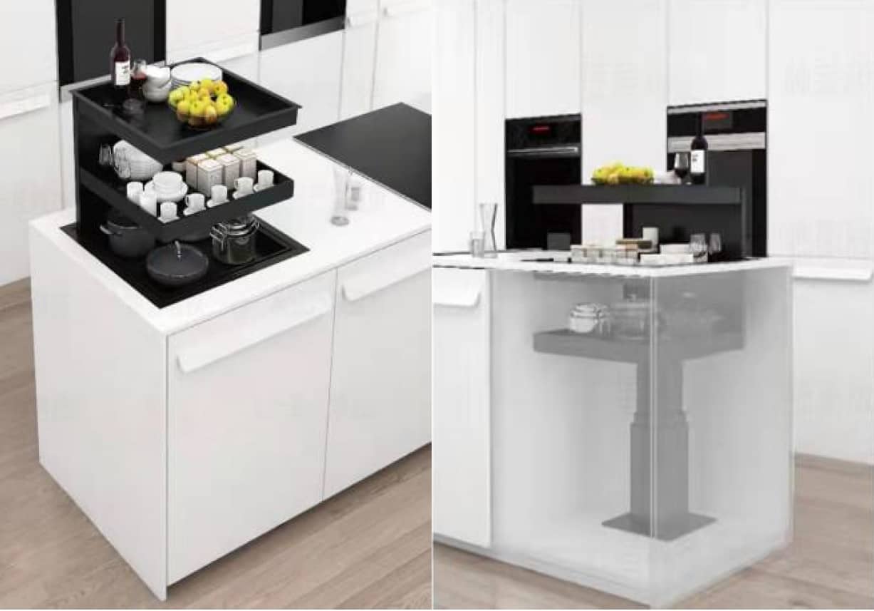 Tono KL 60 Kitchen Storage Lift with Hidden Bar