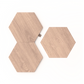 Nanoleaf Elements I Birchwood Hexagon I 3 Panels Expansion Kit
