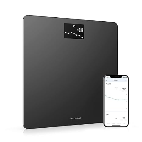 Withings Body - Digital Wi-Fi Smart Scale with Automatic Smartphone App Sync, BMI, Multi-User Friendly, with Pregnancy Tracker & Baby Mode