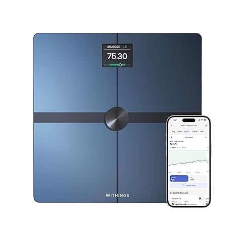 Withings Body Smart - Accurate Scale for Body Weight and Fat Percentage, Body Composition Wi-Fi and Bluetooth