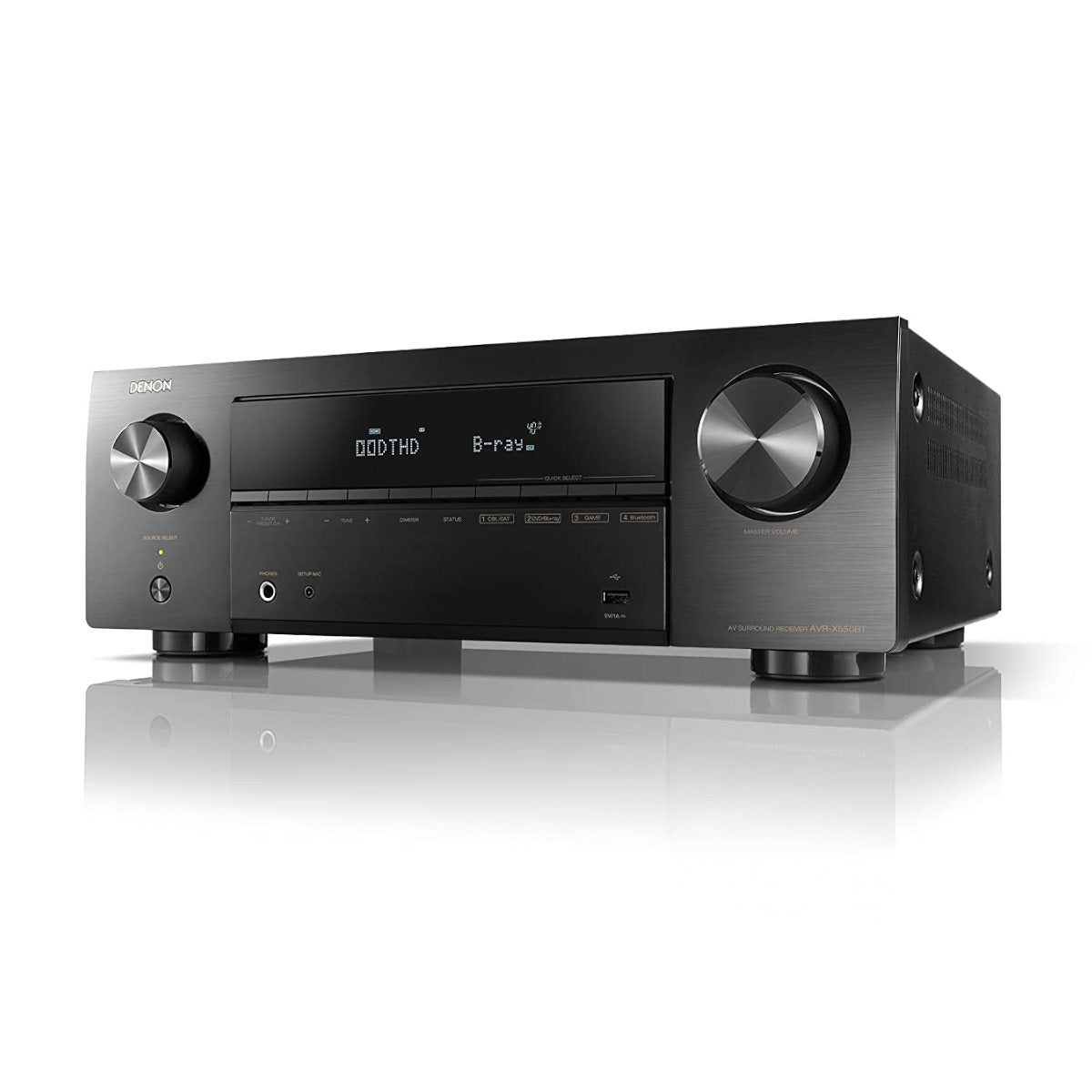 Denon AVR-X550BT 5.2 Ch 4K Ultra HD AV Receiver with Bluetooth