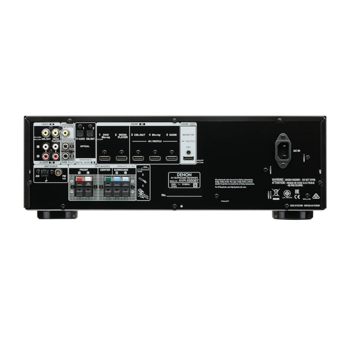 AVアンプ DENON AVR-X550BT - オーディオ