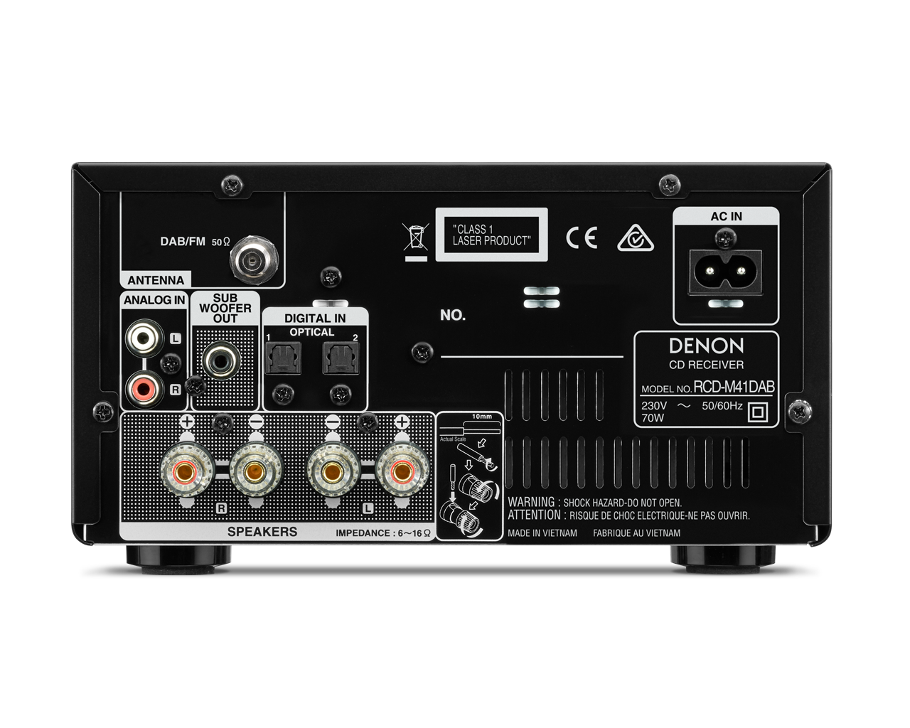 Denon RCD-M41DAB Micro HiFi CD Receiver with Bluetooth and FM/DAB/DAB+ Tuner