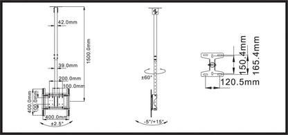 Tono NBT 560 TV Ceiling Mount (32"-60″)