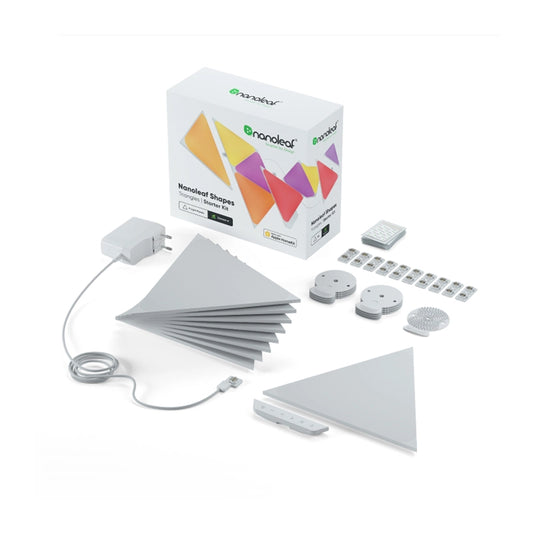 Nanoleaf Shapes I Triangles I White Smart Lights Starter Kit (9 Panels)