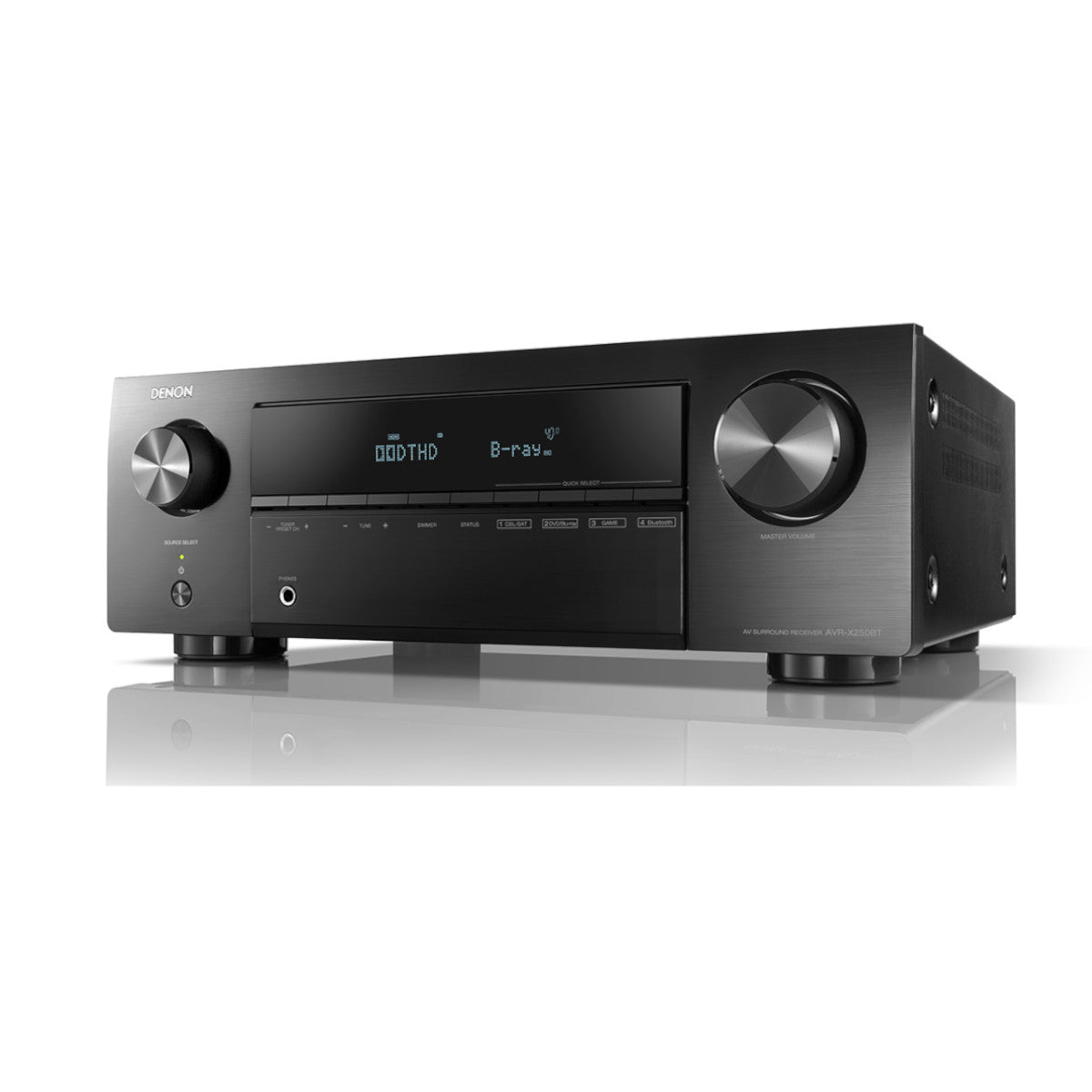 Denon AVR-X250BT 5.1 Ch 4K Ultra HD AV Receiver with Bluetooth