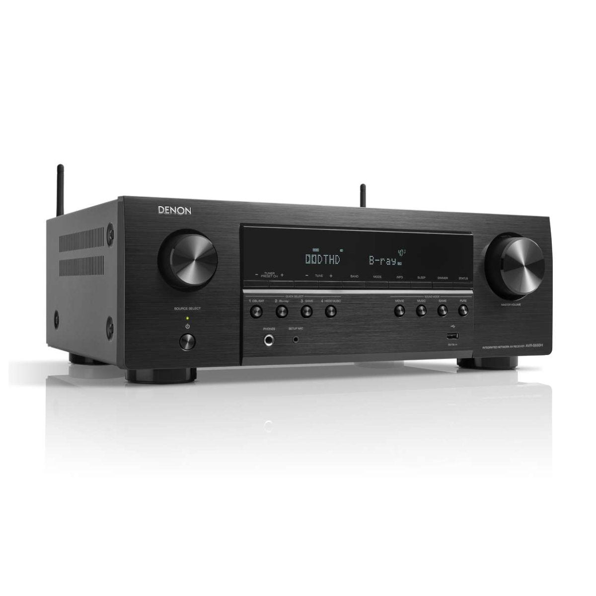 Denon AVR-S660H 5.2ch 8K AV Receiver with Voice Control and HEOS® Built-in